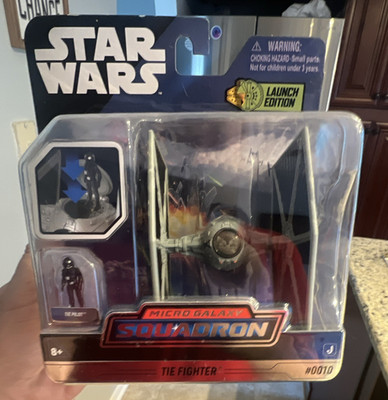 Star Wars Micro Galaxy Squadron TIE Fighter Launch Edition w/ TIE Pilot #0010