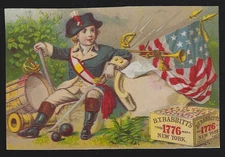 B.T. Babbit's Soap Boy Dressed Revolutionary Soldier Victorian Trade Card