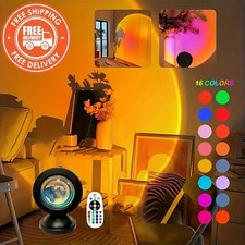 Sunset Projection Light 16 Colors USB LED Lamp w Remote Ambient Mood Light