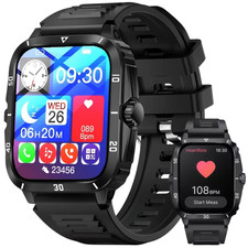 Military Tactical Smart Watch For Men Smartwatch Bluetooth iPhone Samsung