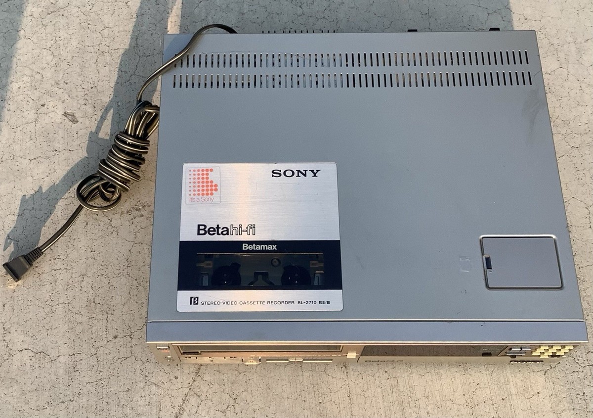 Sony Betamax Stereo VCR Sl-2710 Beta Hi-fi Video Cassette Recorder