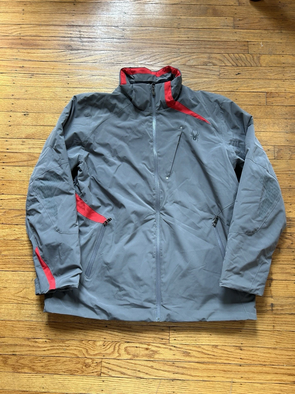 Spyder Jacket Mens Large Gray Ski Snow Thinsulate 10K Waterproof