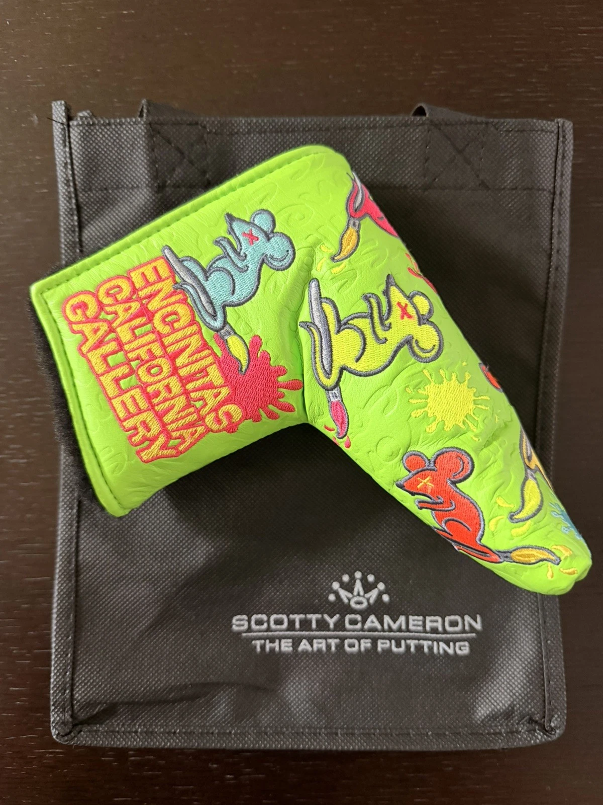Scotty Cameron Gallery Exclusive TOUR RAT PAINTER “Hot LIME" Blade Headcover NEW
