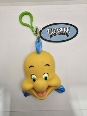 Disney The Little Mermaid Flounder Coin Purse Keychain Treasure Keepers Applause