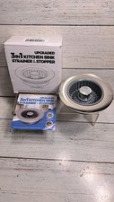 Kitchen Sink Drain Strainer  Sink Stopper, Stainless Steel 3 In 1 Anti-Clogging