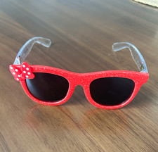 Disney Minnie Mouse Girls Red Round Sunglasses Polka Dot UV400 Black Tinted