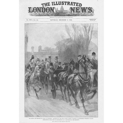 BLENHEIM PALACE Prince of Wales begleitet von Oxon Yeomanry - antike Drucke 1896