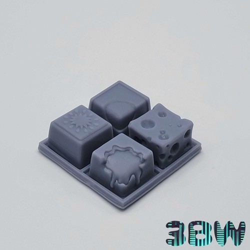 Set Keycap Alimentare | Tappi Artigianali in Resina Non Verniciata | Ciliegia MX | Formaggio, Uovo, Avocad - Foto 3 di 10