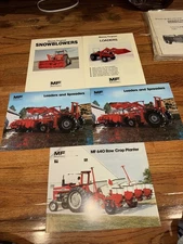 Lot Vintage Tractor Loaders Snow Blowers Planter Brochures Massey Ferguson