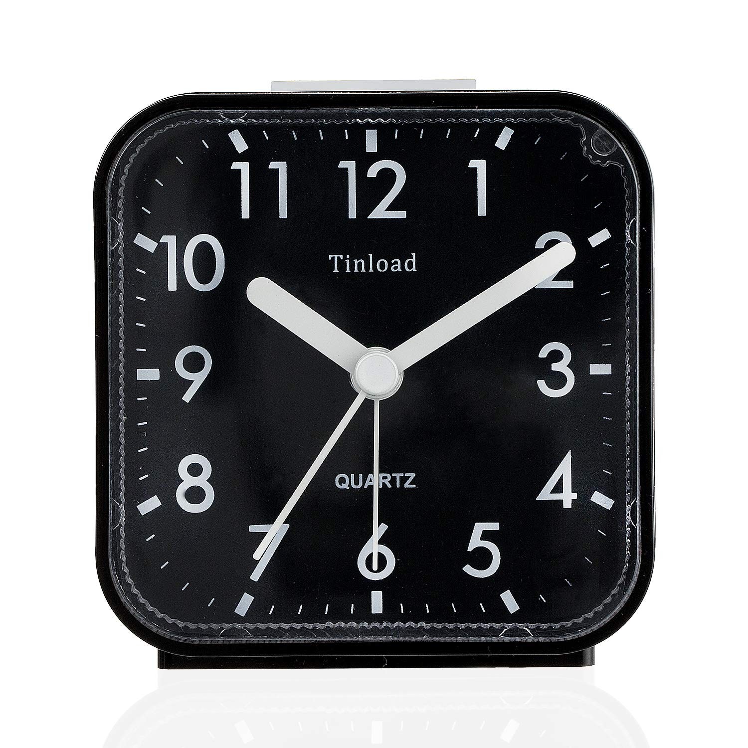 Tinload Small Battery Operated Analog Alarm Clock Silent Non Ticking, Ascendi...