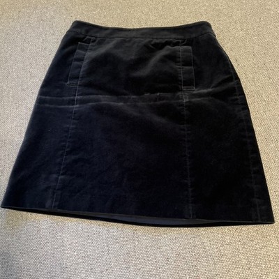 Women s Ann Taylor Navy Blue Velvety Lined Skirt Size 6