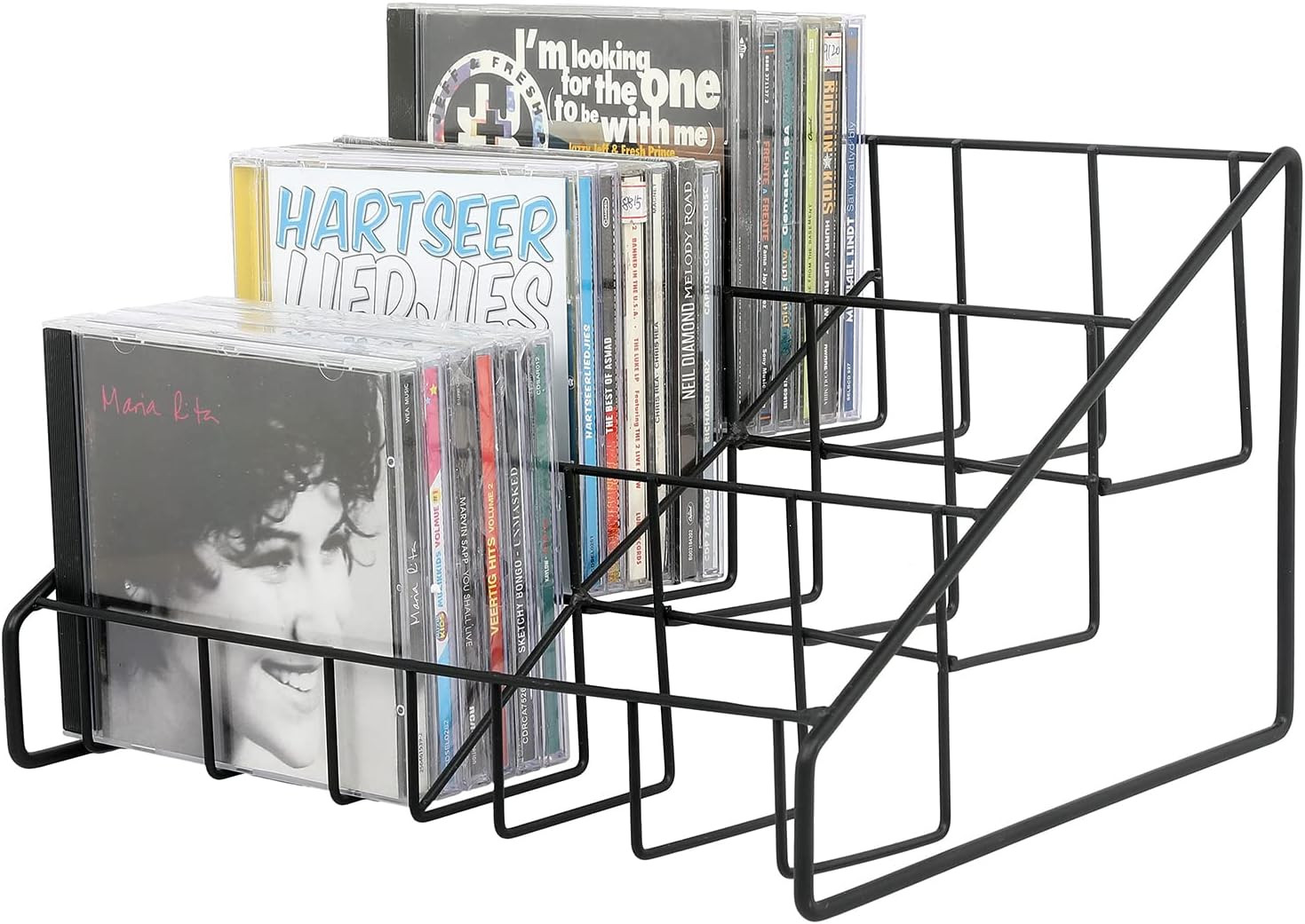 Rack Tabletop Media Organizer Matte Black Fast