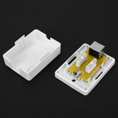 2pcs Desktop Information Junction Box RJ45 - 8P8C CAT6 Single Port Shielded AL