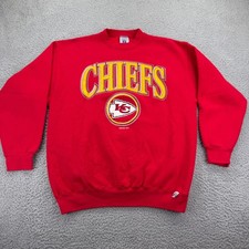 Vintage 1994 Kansas City Chiefs Logo 7 Sweatshirt Mens XL Red Made in USA NFL