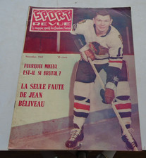 Sport Revue Hockey November 1962 Stan Mikita cover Lou Fontinato back cover