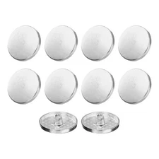 10pcs Metal Round Flat Sewing Buttons 25mm Alloy Button Silver Tone