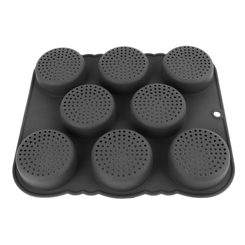 Hamburger Bun Mold Silicone 8 Cavity Easy Release Heat Resistant Hamburger Bread - Picture 3 of 12