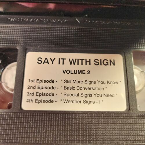 Vintage 9 VHS Say It With Sign American Sign Language Program Tapes Missing Vol3 - Picture 4 of 11