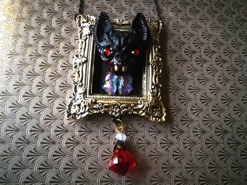 Bat Vampire Transylvania Dracula Castle Jewelry Talisman Necklace Amulet Pendant - Picture 11 of 24
