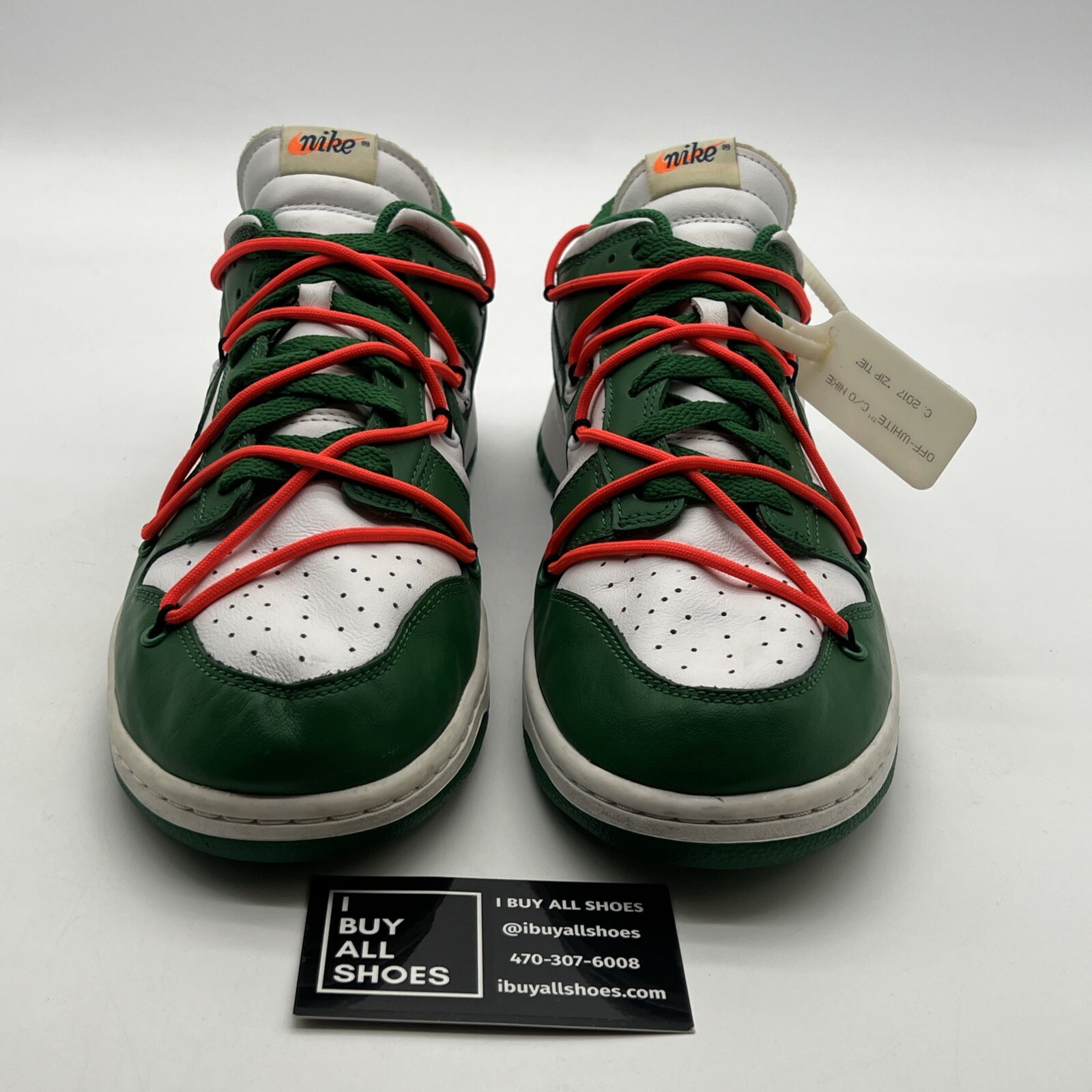 OFF WHITE X NIKE Taglia 12 Nike Dunk Low x OFF WHITE verde pino 2019 (CT0856 100)