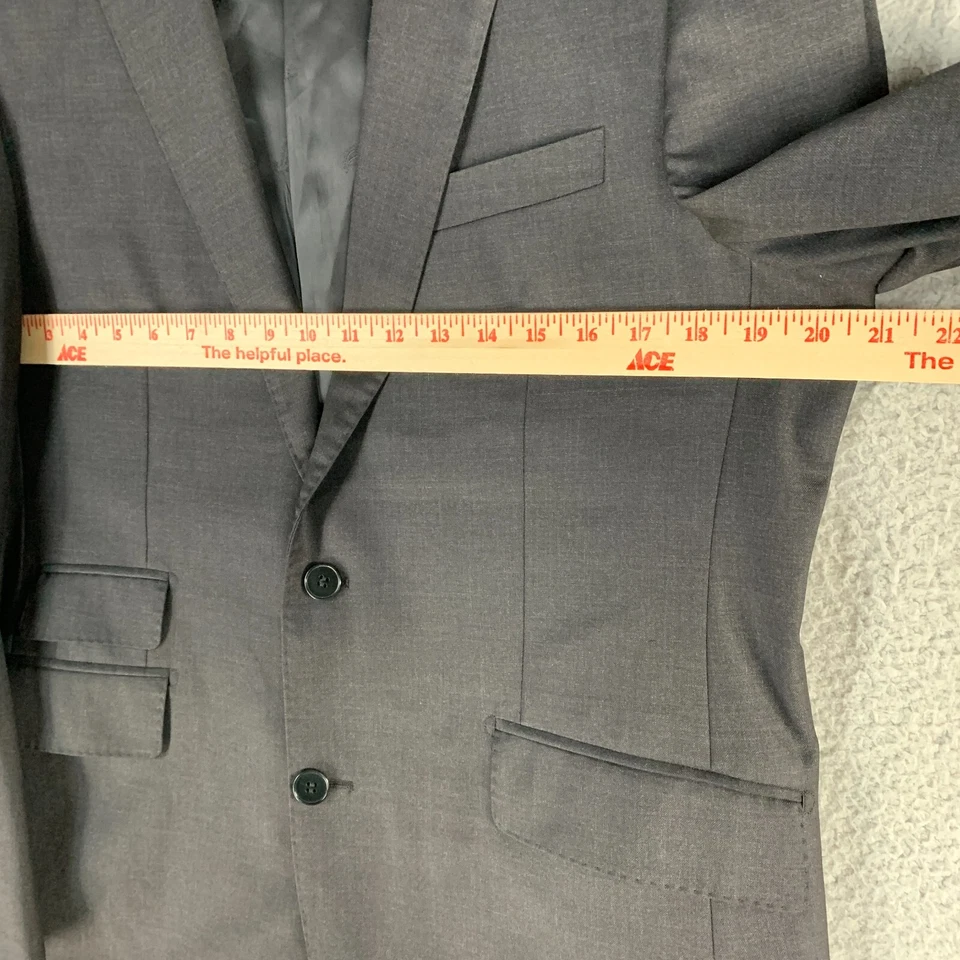 Bartorelli Napoli Sport Coat Mens 52 42R Wool Cashmere Dark Gray Blazer Italy - Image 2 of 4