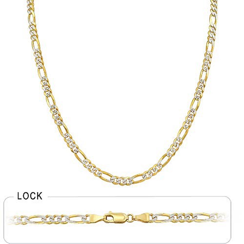 gm Solid 14k Two Tone Gold White Pave 