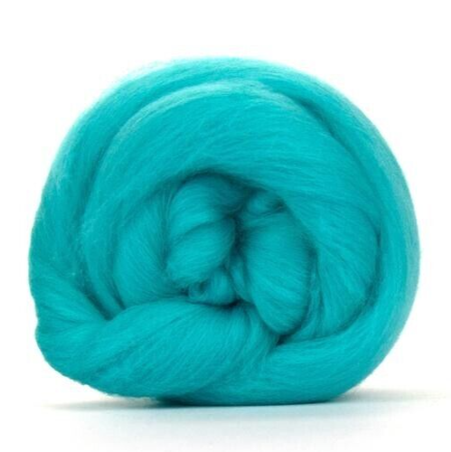 Turquoise Merino Wool fibre roving tops  - 50g- needle felting / hand spinning