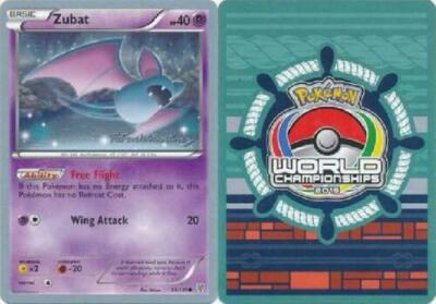 Zubat 53/135 World Championship 2015 Near Mint NM Pokemon Zubat 53/135 World Championship 2015 Near Mint NM Pokemon