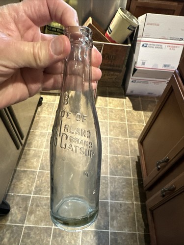 Rare Pride Of Long Island Brand Tomato Catsup Embossed Bottle - Picture 3 of 11