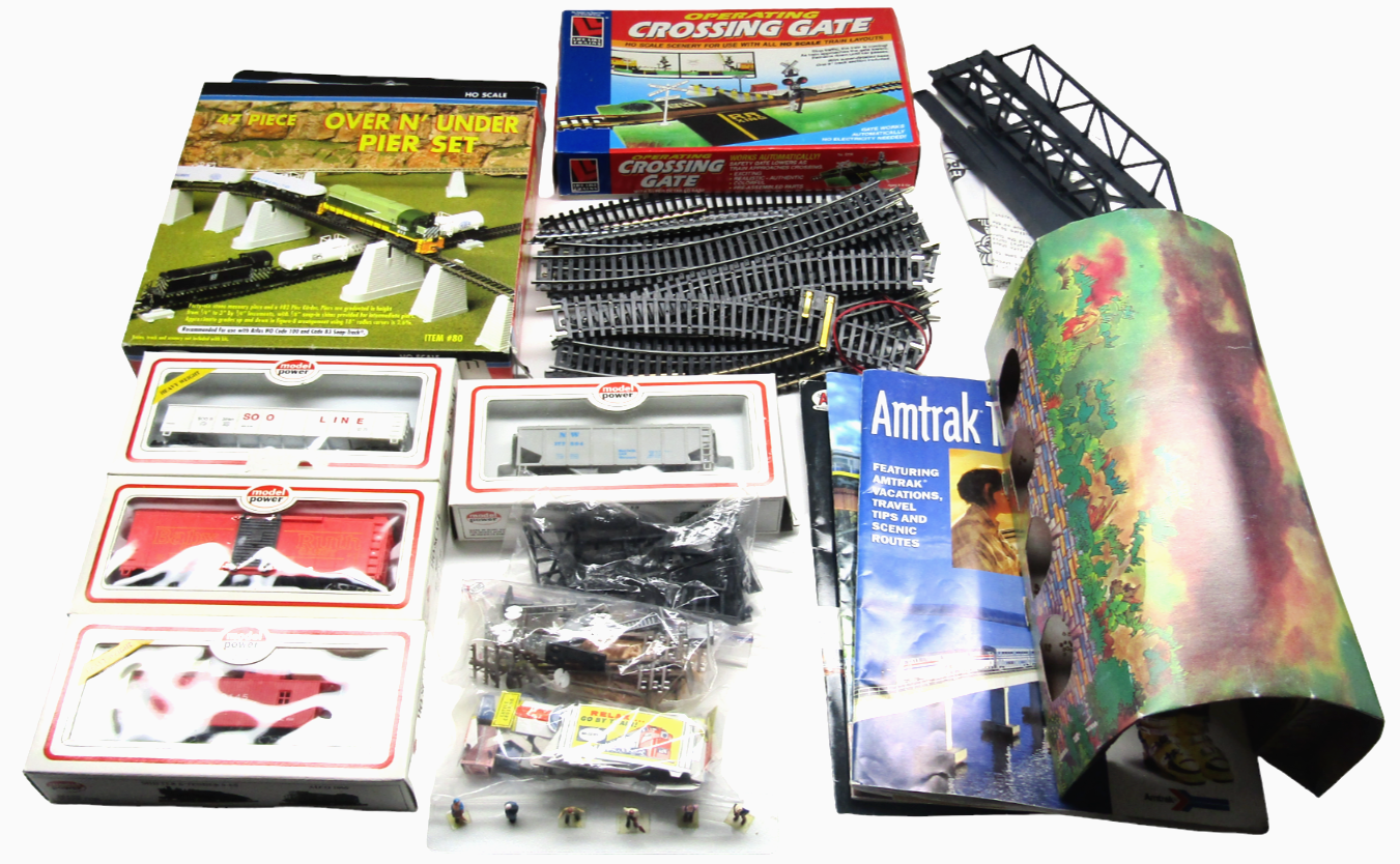 Model Power Trains HO Scale Sets Bridges Railroad Tracks Signs People & More eBay