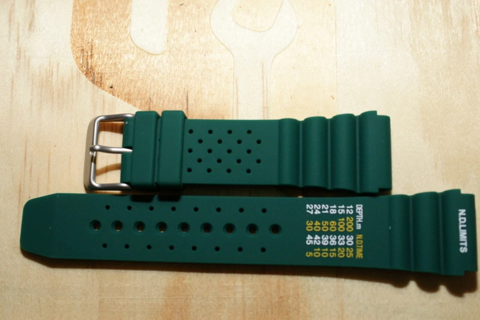 Correa De Reloj De Silicona Verde XL ND Limits 18-24mm Herramienta Y Pasadores - Imagen 4 de 4