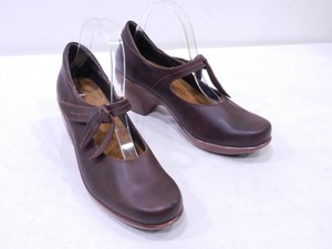 Naot-Women-039-s-38-7-Brown-Leather-Mary-Jane-Strap-Clogs-Shoes-made-in-Israel