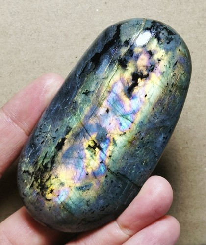 Roh NATÜRLICH Regenbogen Lila Labradorit Kugel Palme Stein QUARZ KRISTALL Heilung - Bild 5 von 8