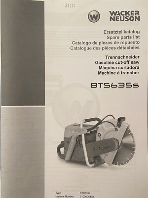 #38/32 Wacker Neuson BTS 635s Ersatzteilliste parts list Ersatzteilbuch