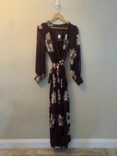 Fashion Nova full length dress plum L 