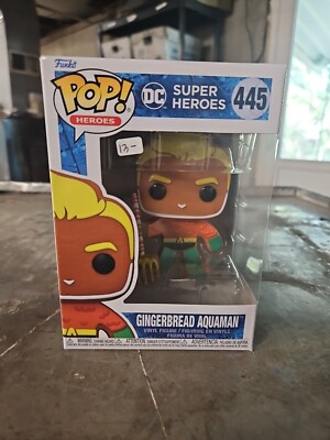 Funko Pop Gingerbread Aquaman #445 DC Comics Vinyl Figure #445 New In Box