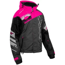 Castle X Code G2 Women's Snowmobile Jacket - Pink Glo/Silver/Charcoal
