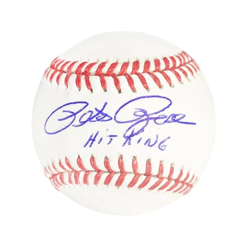 Pete Rose Signed Hit King Inscription Rawlings Official Major League Baseball (J