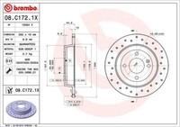 2X Brembo 08.C172.1X Bremsscheibe FüR Hyundai KIA