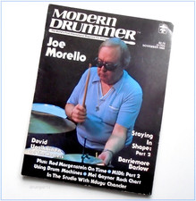 MODERN DRUMMER - Nov 1986 - JOE MORELLO + Barriemore Barlow