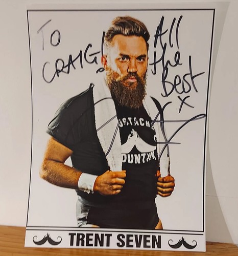 Trent Seven Hand Signed Promo Photo Wrestling Wrestler Wwe Nxt Nxtuk Progress