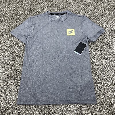 Hurley Performance Tee Exist Breathe Dark Gray Heather T-Shirt Mens Small SS $34