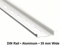 Pre-Cut ALUMINUM DIN Rail Slotted Steel, 35mm x 7.5mm varied length 
