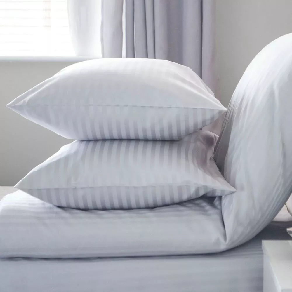 HOTEL PILLOWS Stripe Jumbo King Extra Fill Large Side Sleeper Bounce Back 2 Pack