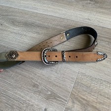 Brighton Womens Multi Color Leather Belt ML 30 39400 Perforated 28.5 - 31.5"