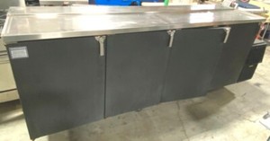 Bar Cooler/ Glastender BB108-R2-BSL(LLL) 4 Door Bar Cooler/ 106"