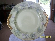 PL Limoges Vintage Large Porcelain Floral Motif Charger Plate "Nottage 1942"