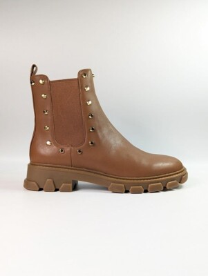 Michael Kors Women's Ridley Studded Lug-Sole Chelsea Booties Size MSRP  $225