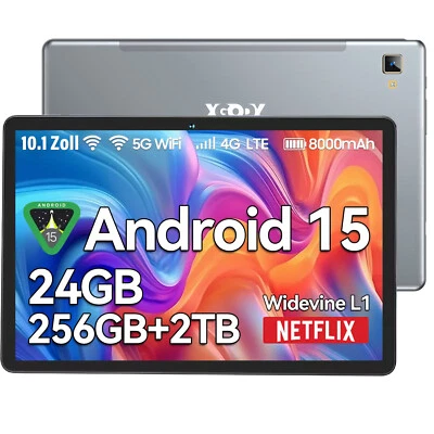 XGODY P60 Pro Android 15 2SIM 4G LTE Tablet 24GB+256GB T606 8 Core 10.1 in WiFi