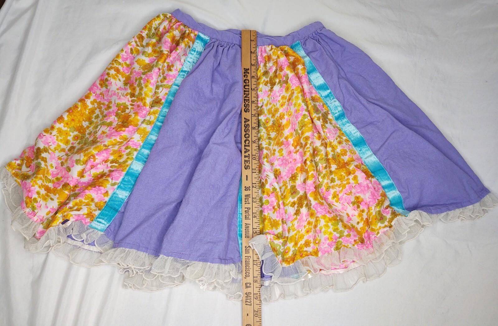 Women's Small Handmade Patchwork Panelled Skirt R… - image 6